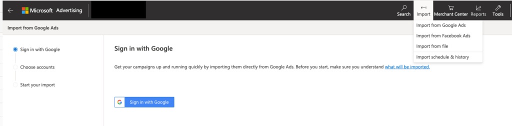 Der Import von Google Ads auf Microsoft Ads ist leicht und schnell gemacht. 