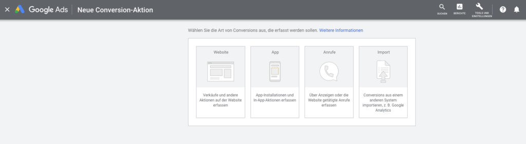 Conversion in Google Ads anlegen