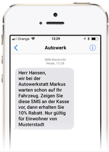 SMS Marketing Automation Beispiel