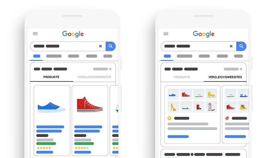 Google Shopping Produktanzeigen und Preisvergleich