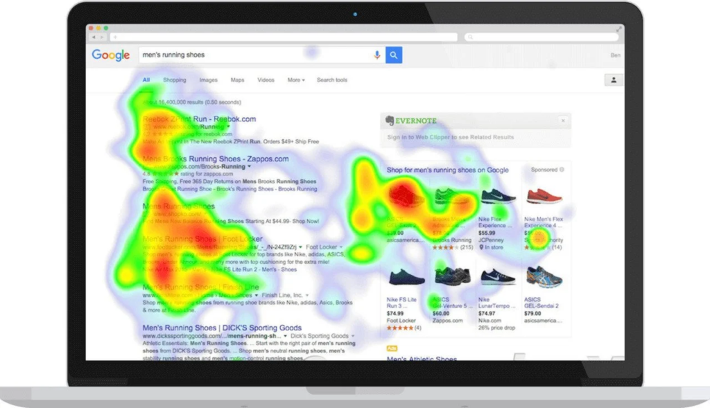 Analysieren Sie mit dem UX-Tool Heatmaps die Nutzung und Interaktion der Kundschaft auf einer Webseite.