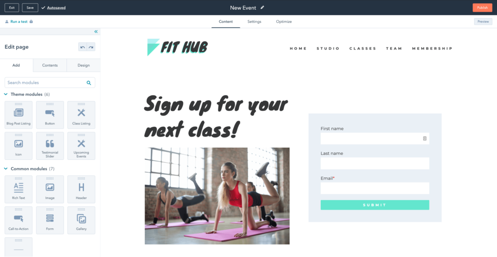 Mit HubSpot eine auf Sie bestimmte und individuelle Landingpage erstellen.